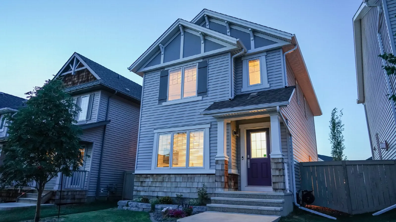 A modern suburban house exterior